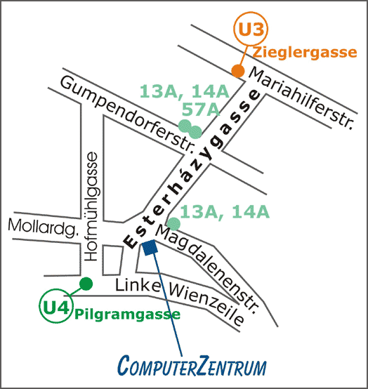 Lageplan Computerzentrum